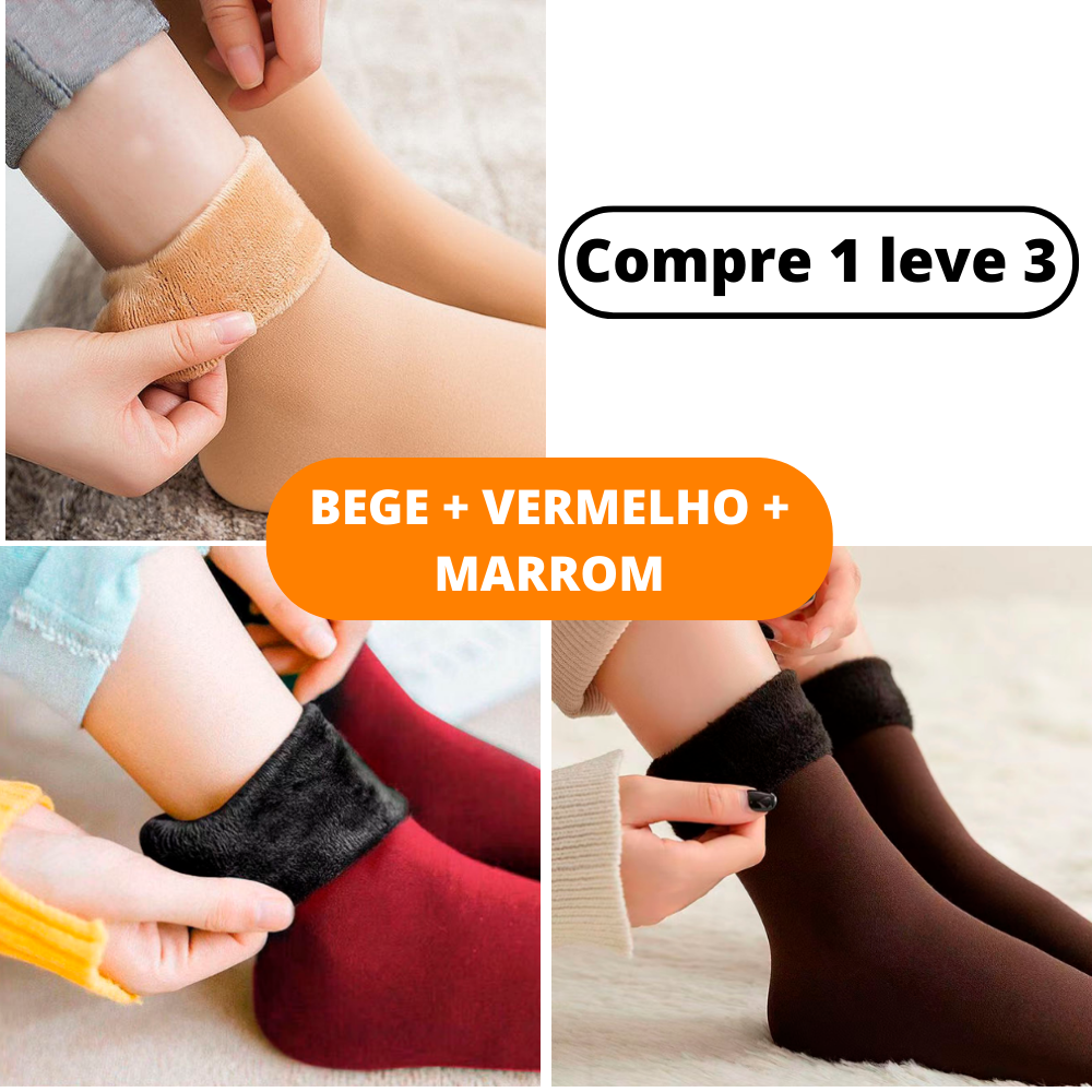 ThermalTech - Meia Térmica Aveludada (Compre 1 e Leve 3)
