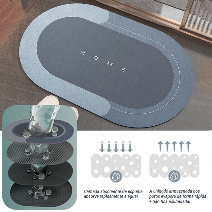 Tapete Super Drying - Auto Secante e Antiderrapante