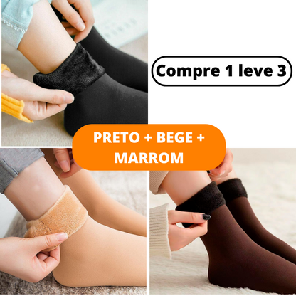 ThermalTech - Meia Térmica Aveludada (Compre 1 e Leve 3)